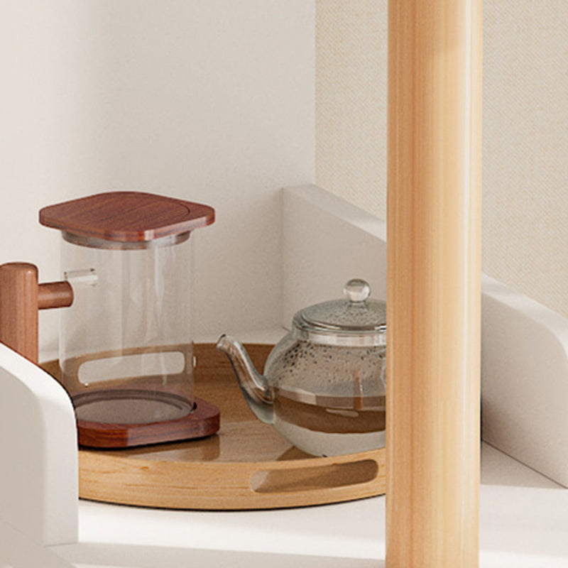 Modern Minimalist MDF Pine Wood Oval Side Table Storage Rack 3/4 Tier For Living Room