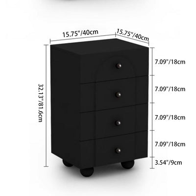 Modern Minimalist Plate Rectangular Sphere Leg Nightstand 4/6/8 Drawer For Bedroom