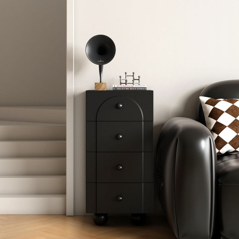 Modern Minimalist Plate Rectangular Sphere Leg Nightstand 4/6/8 Drawer For Bedroom
