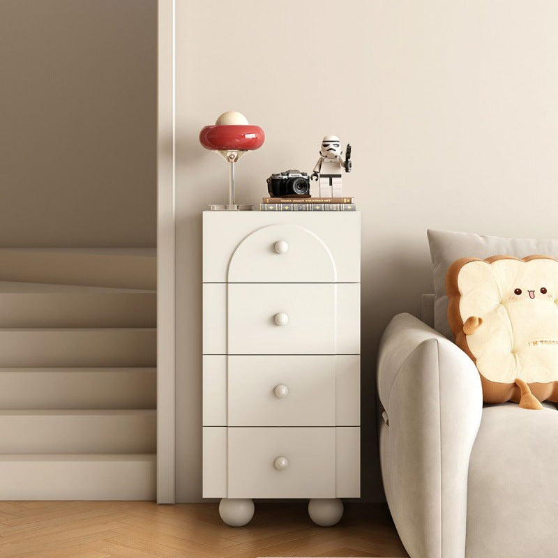 Modern Minimalist Plate Rectangular Sphere Leg Nightstand 4/6/8 Drawer For Bedroom