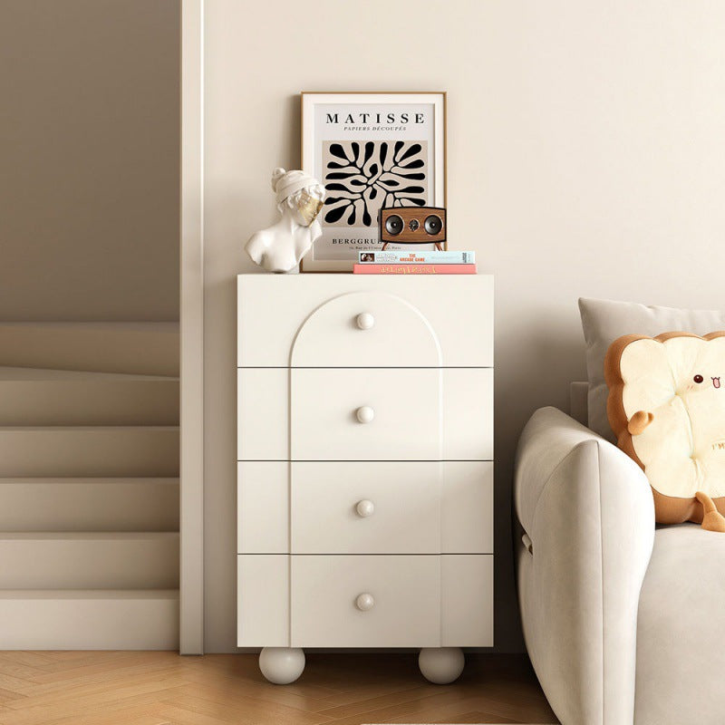 Modern Minimalist Plate Rectangular Sphere Leg Nightstand 4/6/8 Drawer For Bedroom