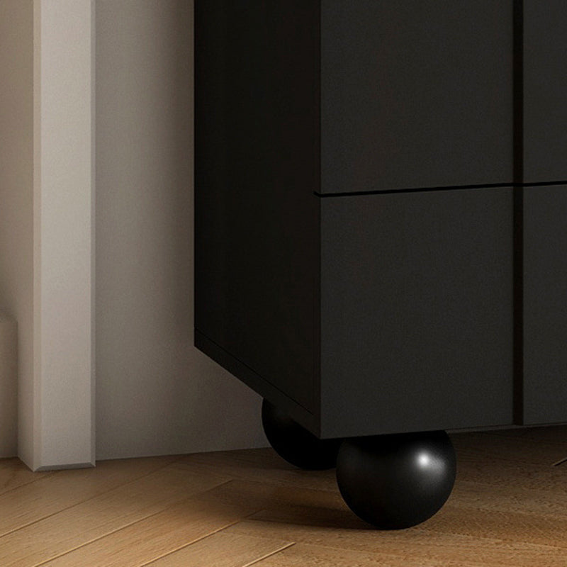Modern Minimalist Plate Rectangular Sphere Leg Nightstand 4/6/8 Drawer For Bedroom