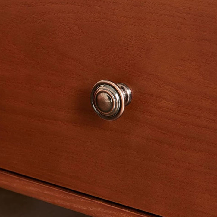 Table de nuit rectangulaire contemporaine rétro en bois de frêne et pin avec matériel à 2 tiroirs pour le chevet 