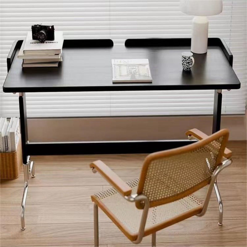 Contemporary Retro Solid Wood Stainless Steel Rectangular Desks 1-Tier For Home Office