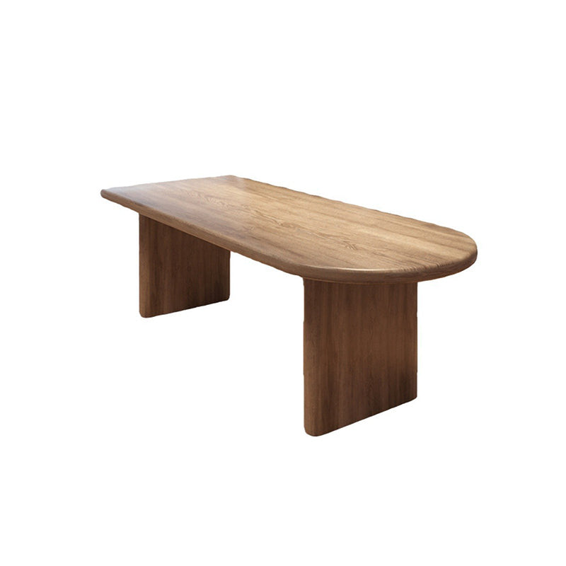 Contemporary Scandinavian Pine Wood Ash Wood Oval Dining Table For 4 Seats