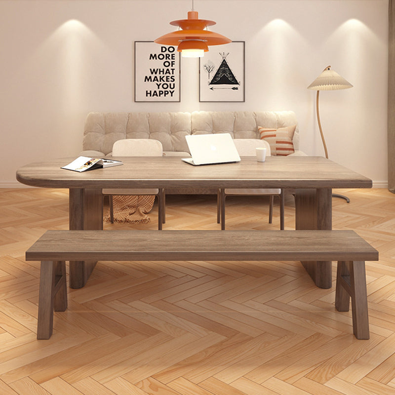 Contemporary Scandinavian Pine Wood Ash Wood Oval Dining Table For 4 Seats