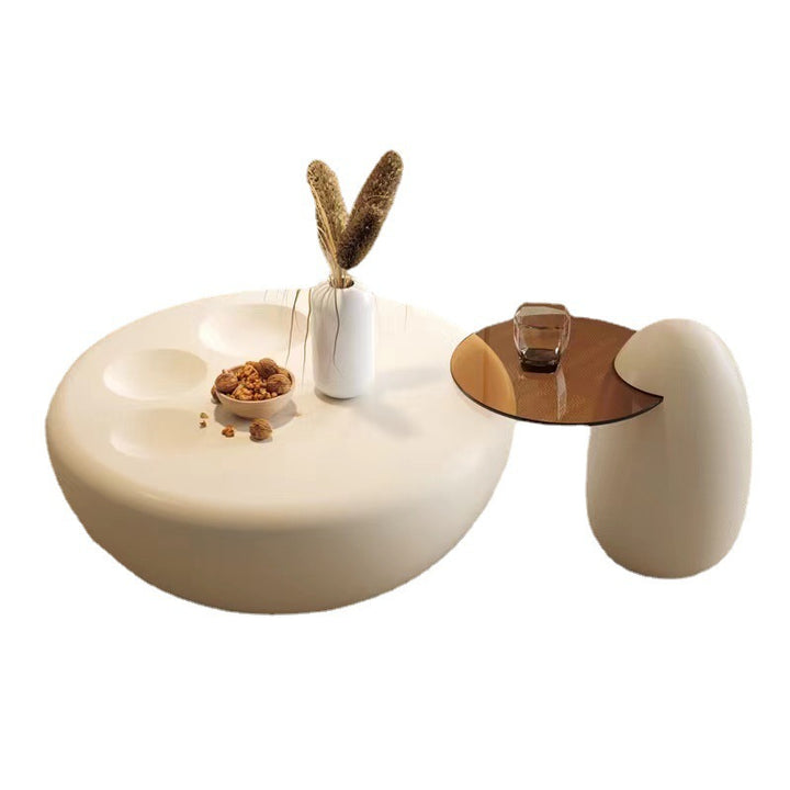 Contemporary Creative Fiberglass Tempered Glass Round Hemispherical Cat&