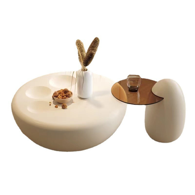 Contemporary Creative Fiberglass Tempered Glass Round Hemispherical Cat&