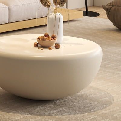 Contemporary Creative Fiberglass Tempered Glass Round Hemispherical Cat's Claw Coffee Table Set For Living Room
