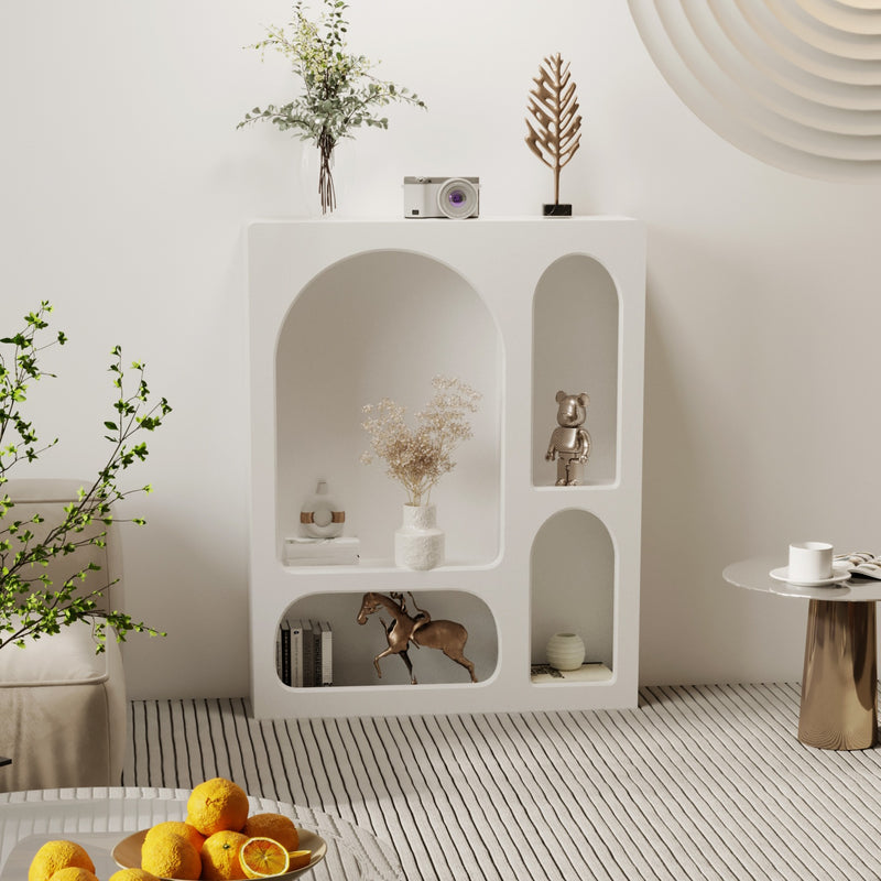 Contemporary Scandinavian Plate Rectangular Cave Side Table 4/5/6 Storage Cabinet For Living Room