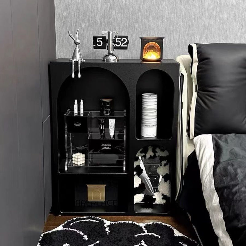 Contemporary Scandinavian Plate Rectangular Cave Side Table 4/5/6 Storage Cabinet For Living Room
