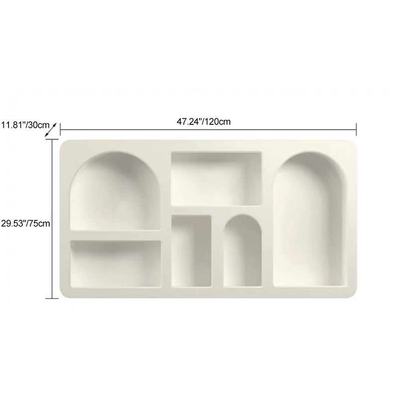 Contemporary Scandinavian Plate Rectangular Cave Side Table 4/5/6 Storage Cabinet For Living Room