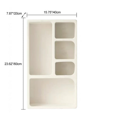 Contemporary Scandinavian Plate Rectangular Cave Side Table 4/5/6 Storage Cabinet For Living Room
