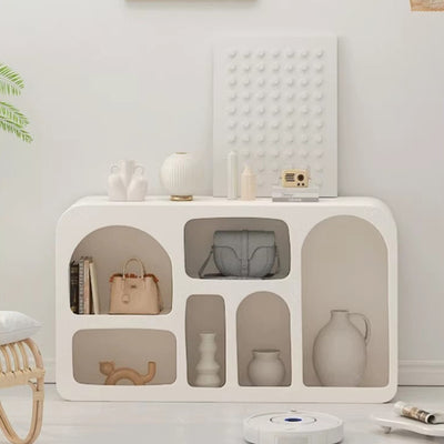 Contemporary Scandinavian Plate Rectangular Cave Side Table 4/5/6 Storage Cabinet For Living Room