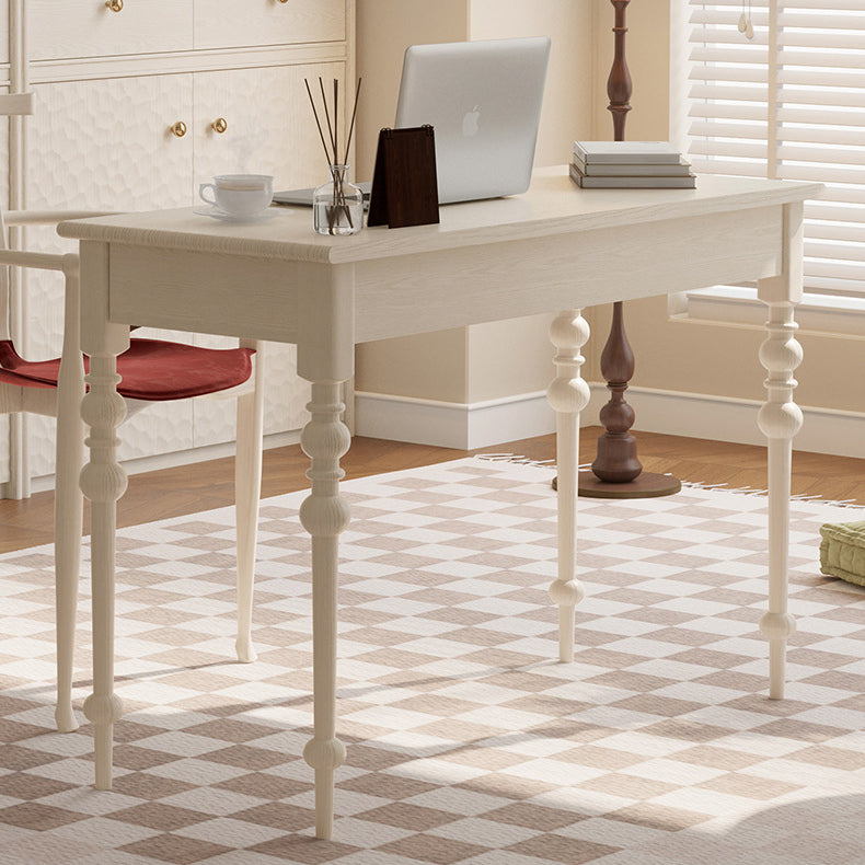 Ensemble de bureau et chaise avec colonne romaine rectangulaire en chêne français traditionnel et cuivre pour bureau à domicile 
