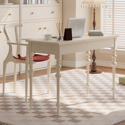 Traditional French Oak Copper Rectangular Roman Column Desk & Chair Set For Home Office