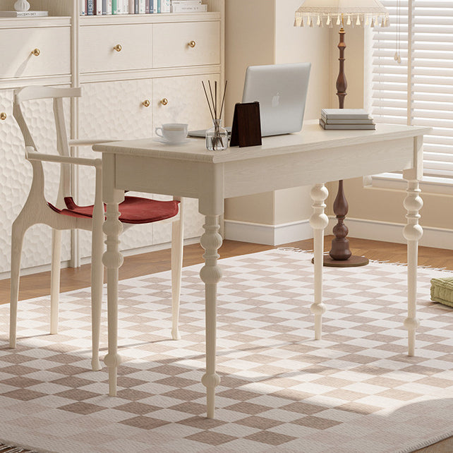 Traditional French Oak Copper Rectangular Roman Column Desk & Chair Set For Home Office