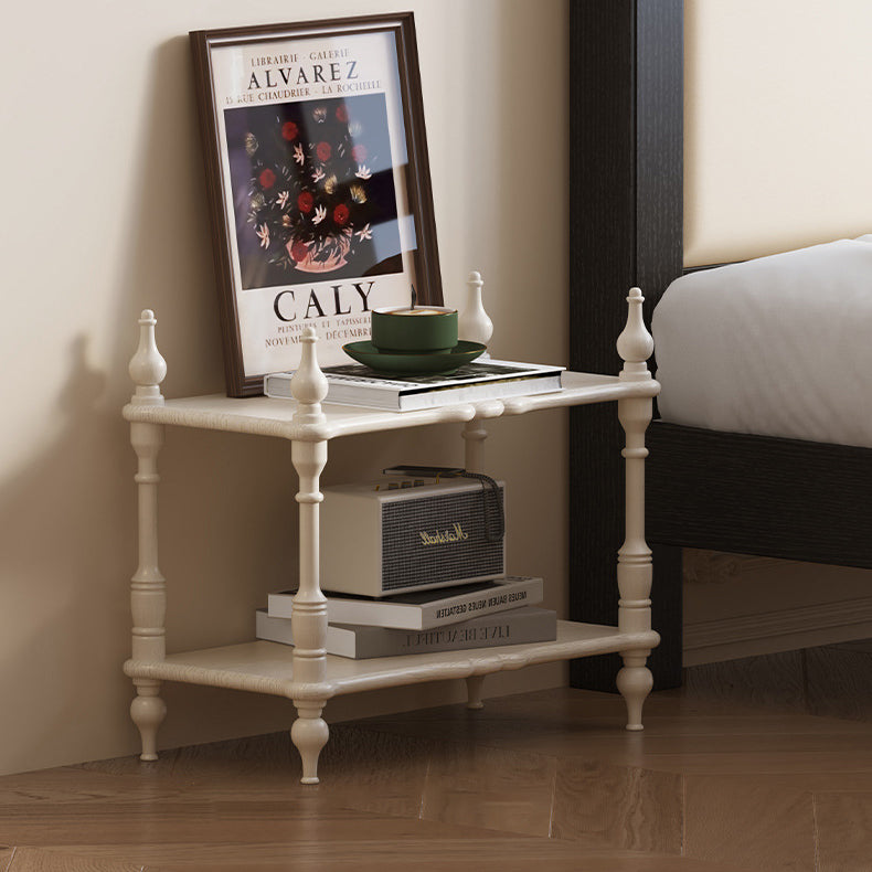 Traditional French Oak Roman Column Rectangular Bookshelves 2/3/4/5 Tiers For Living Room