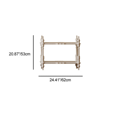 Traditional French Oak Roman Column Rectangular Bookshelves 2/3/4/5 Tiers For Living Room
