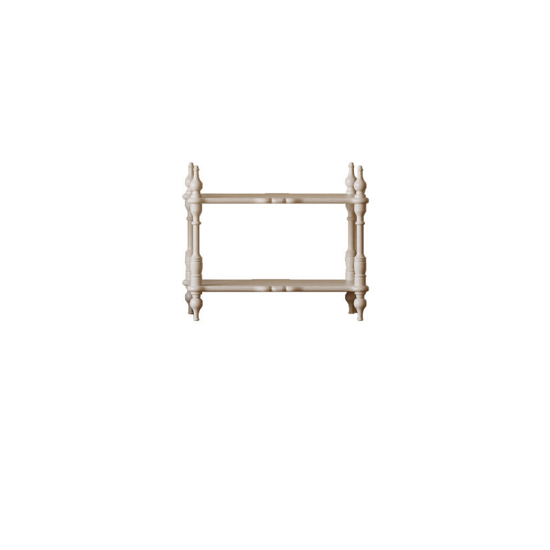 Traditional French Oak Roman Column Rectangular Bookshelves 2/3/4/5 Tiers For Living Room