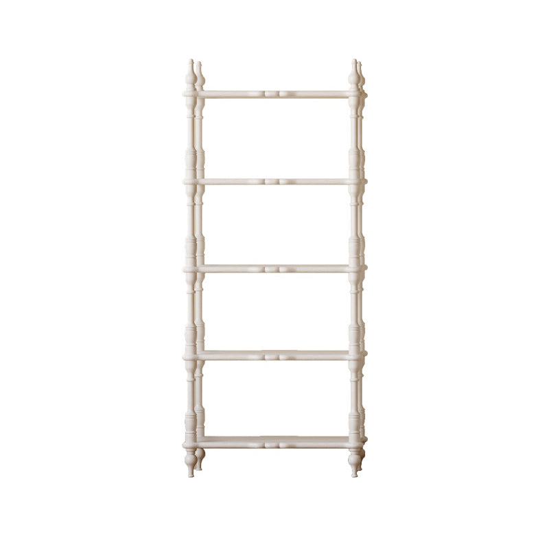 Traditional French Oak Roman Column Rectangular Bookshelves 2/3/4/5 Tiers For Living Room