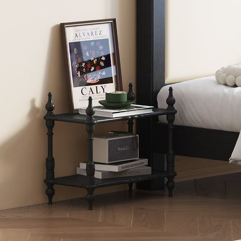 Traditional French Oak Roman Column Rectangular Bookshelves 2/3/4/5 Tiers For Living Room