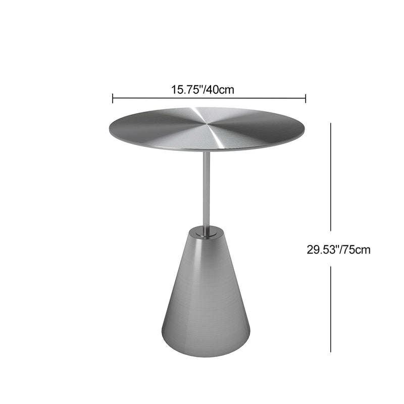 Contemporary Industrial Stainless Steel Round Umbrella Coffee Table For Kitchen