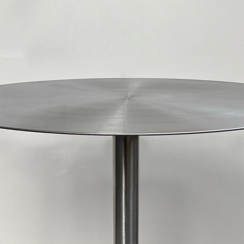 Contemporary Industrial Stainless Steel Round Umbrella Coffee Table For Kitchen