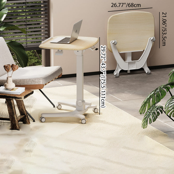 Moderne Einfachheit Plattenhardware Rechteckige Klappbare Hebbare Mobile Schreibtische Für Home Office 
