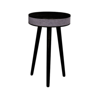 Contemporary Nordic Wood Fabric ABS Round Smart Coffee Table With Bluetooth Speaker And Wireless Charging For Living Room Or Bedside