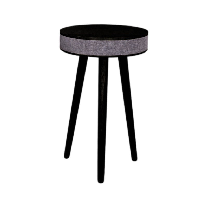 Contemporary Nordic Wood Fabric ABS Round Smart Coffee Table With Bluetooth Speaker And Wireless Charging For Living Room Or Bedside