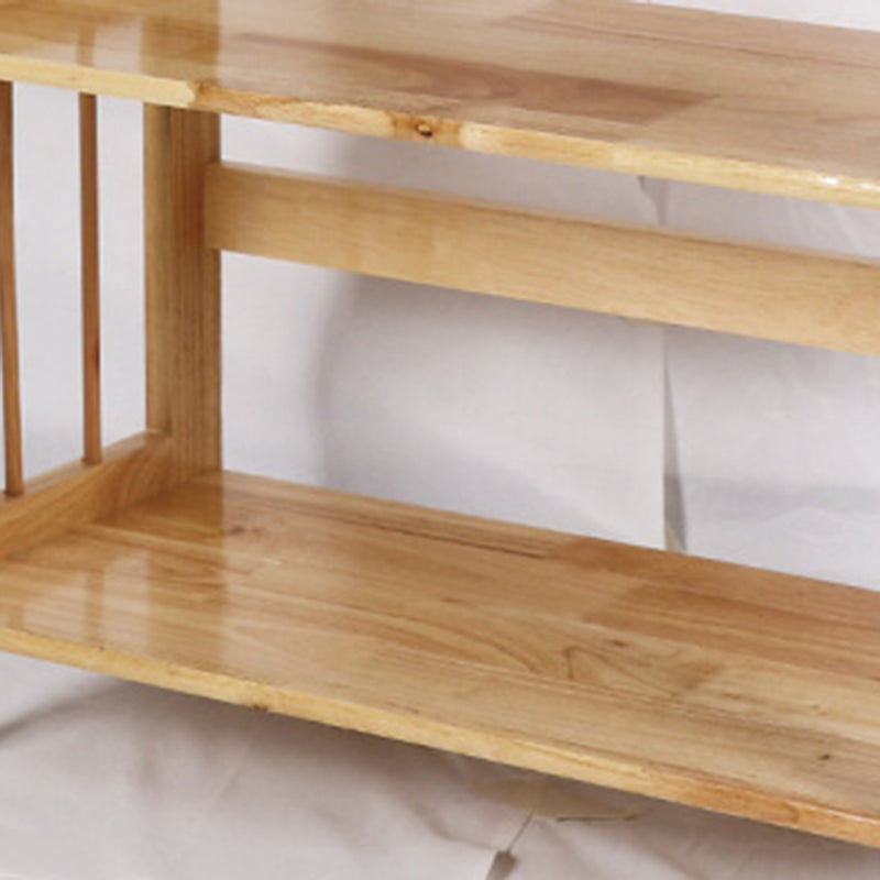 Moderne minimalistische rechteckige Bücherregal aus Gummibaumholz mit 3/4/5 Ebenen für Zuhause und Büro 