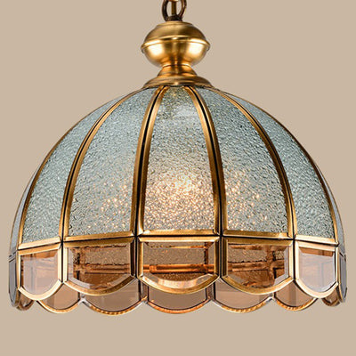 Modern Art Deco Arched Geometric Mosaic Glass Copper 1/3/4/6 Light Chandelier For Dining Room