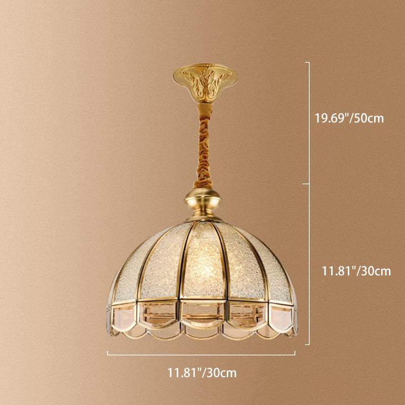 Modern Art Deco Arched Geometric Mosaic Glass Copper 1/3/4/6 Light Chandelier For Dining Room