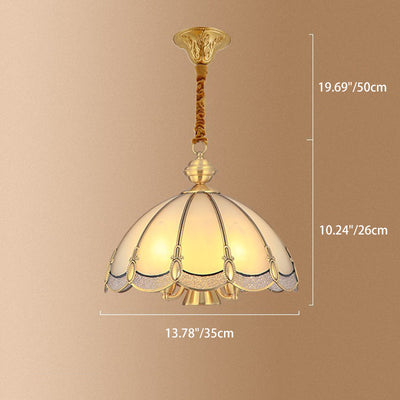 Modern Art Deco Arched Geometric Mosaic Glass Copper 1/3/4/6 Light Chandelier For Dining Room