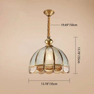Modern Art Deco Arched Geometric Mosaic Glass Copper 1/3/4/6 Light Chandelier For Dining Room