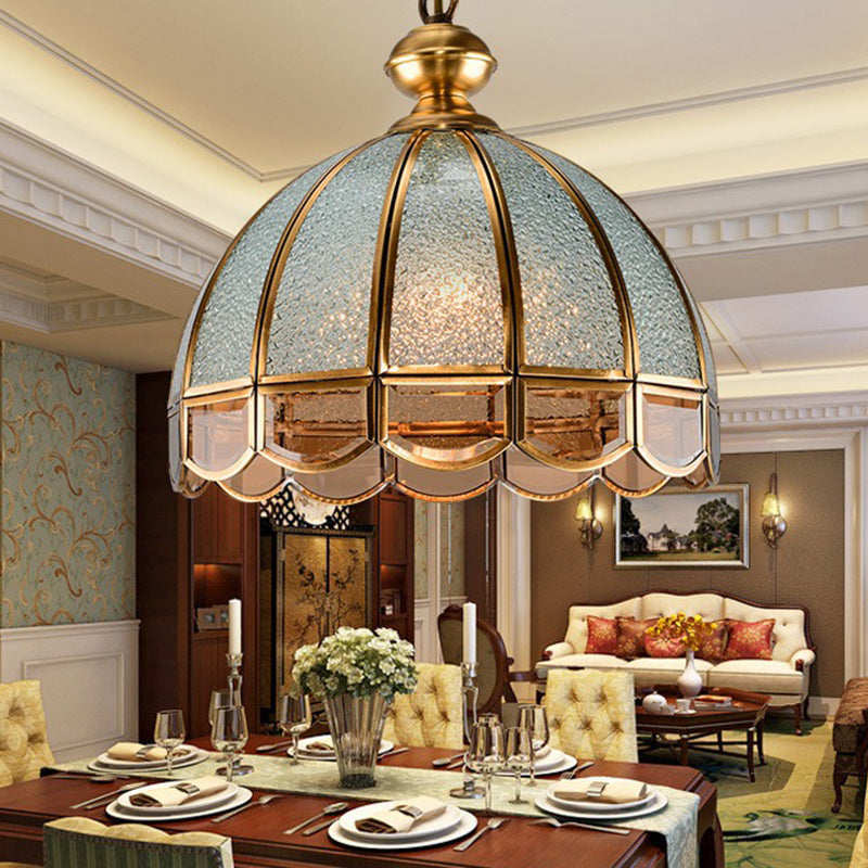 Modern Art Deco Arched Geometric Mosaic Glass Copper 1/3/4/6 Light Chandelier For Dining Room