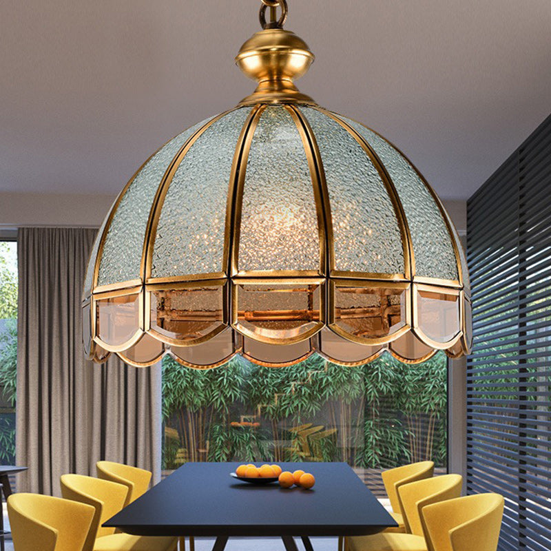 Modern Art Deco Arched Geometric Mosaic Glass Copper 1/3/4/6 Light Chandelier For Dining Room