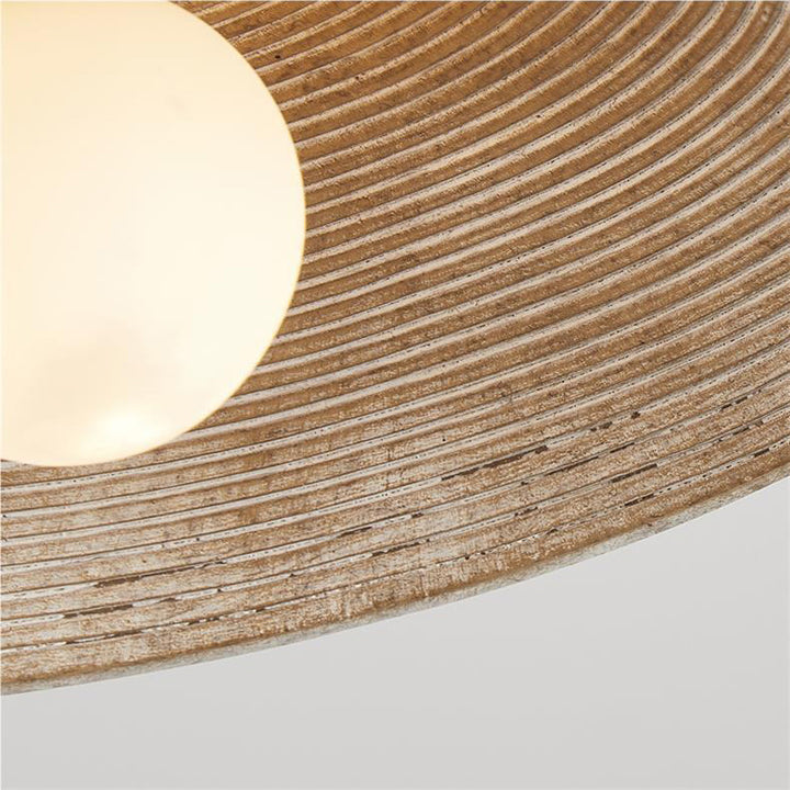 Traditional Vintage Dome Resin Iron 1-Light Semi-Flush Mount Ceiling Light For Living Room