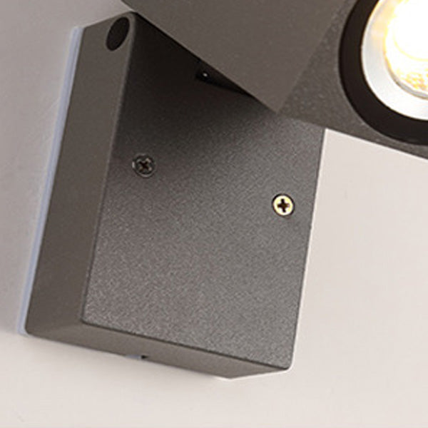 Modern Minimalist Rectangular Aluminum 1-Light Wall Sconce Lamp For Outdoor