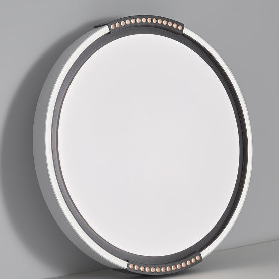 Contemporary Scandinavian Round Square Iron Acrylic LED Flush Mount Ceiling Light For Bedroom