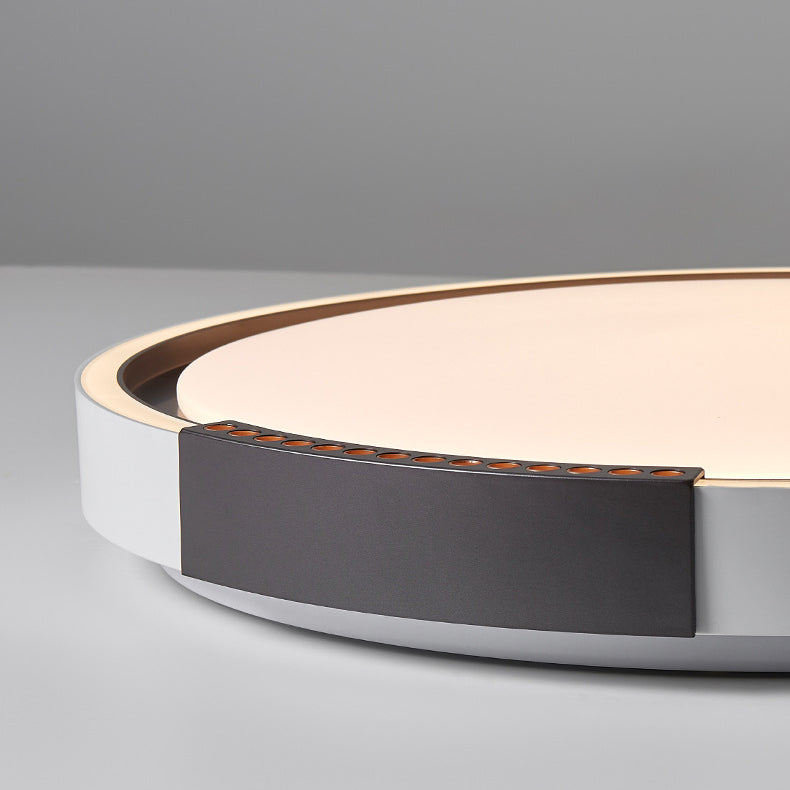Contemporary Scandinavian Round Square Iron Acrylic LED Flush Mount Ceiling Light For Bedroom