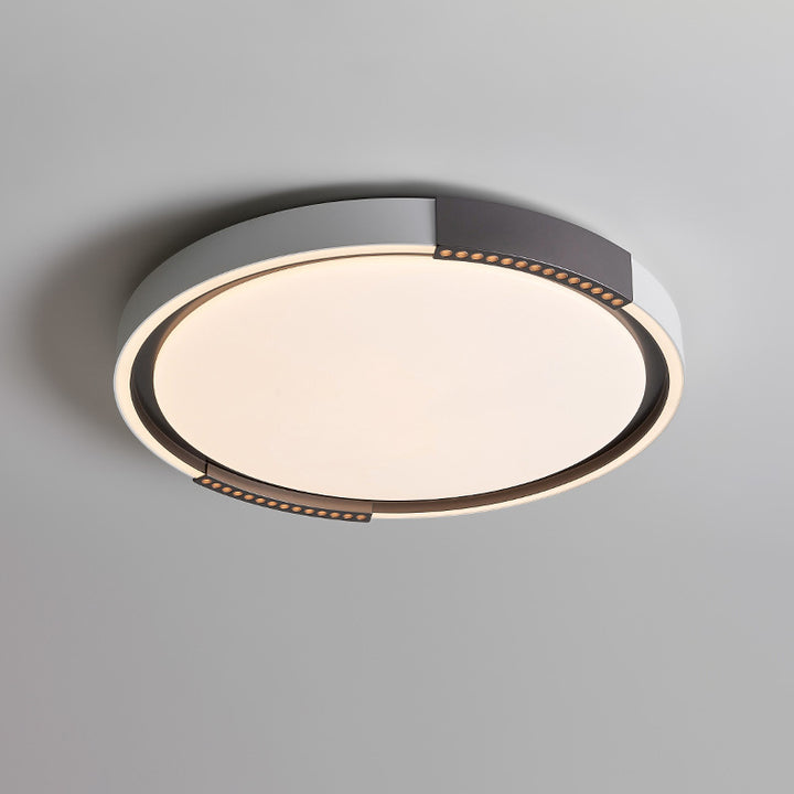 Contemporary Scandinavian Round Square Iron Acrylic LED Flush Mount Ceiling Light For Bedroom