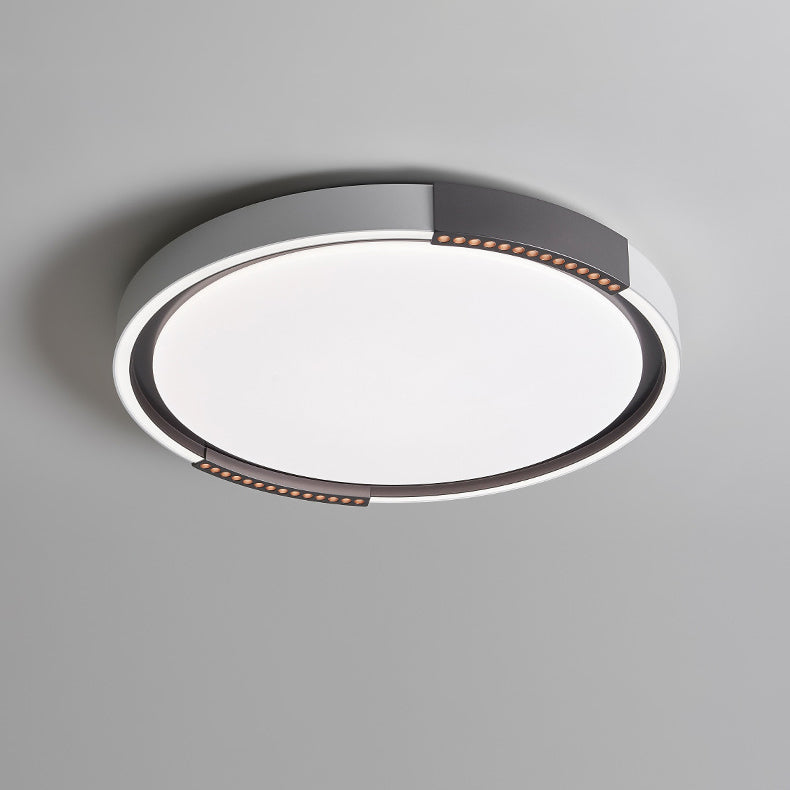 Contemporary Scandinavian Round Square Iron Acrylic LED Flush Mount Ceiling Light For Bedroom