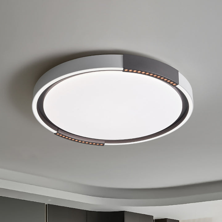 Contemporary Scandinavian Round Square Iron Acrylic LED Flush Mount Ceiling Light For Bedroom