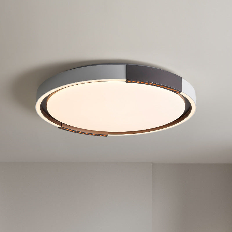 Contemporary Scandinavian Round Square Iron Acrylic LED Flush Mount Ceiling Light For Bedroom