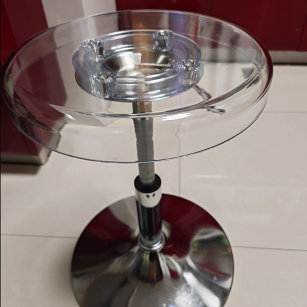 Modern Luxury Acrylic Carbon Steel Round Bar Stool For Dining Room
