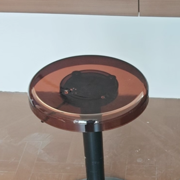 Modern Luxury Acrylic Carbon Steel Round Bar Stool For Dining Room