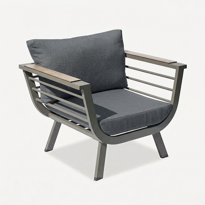 Contemporary Scandinavian Aluminum Outdoor Patio Sofa - 1/3 Seater For Balcony &amp; Outdoor