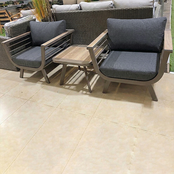 Contemporary Scandinavian Aluminum Outdoor Patio Sofa - 1/3 Seater For Balcony &amp; Outdoor